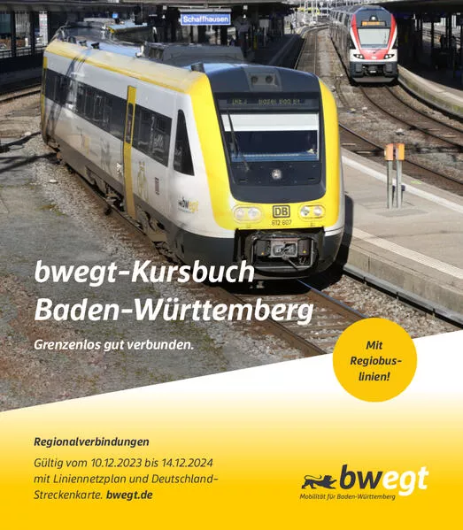 Cover: bwegt-Kursbuch Baden-Württemberg 2024
