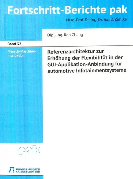 Cover: Referenzarchitektur zur Erhöhung der Flexibilität in der GUI-Applikation-Anbindung für automotive Infotainmentsysteme