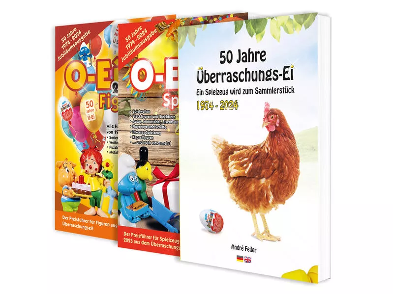 Das O-Ei-A 2er Bundle 2024/25 - Die Jubiläumsausgabe! – O-Ei-A Figuren und O-Ei-A Spielzeug sowie das Buch „50 Jahre Überraschungs-Ei“</a>