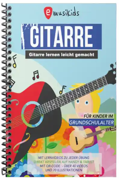 Gitarre lernen für Kinder inkl. Lern-Videos zu jeder Übung