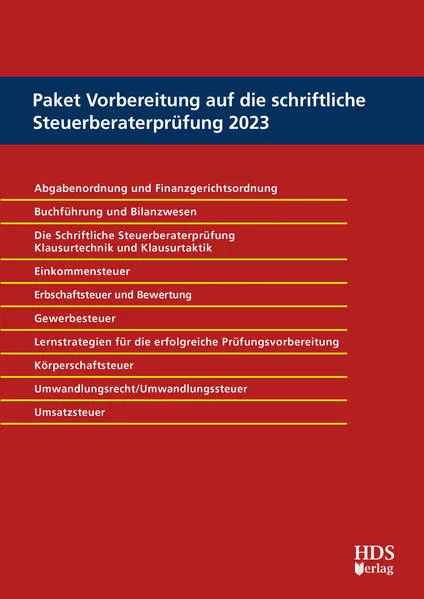 Paket Vorbereitung auf die schriftliche Steuerberaterprüfung 2023