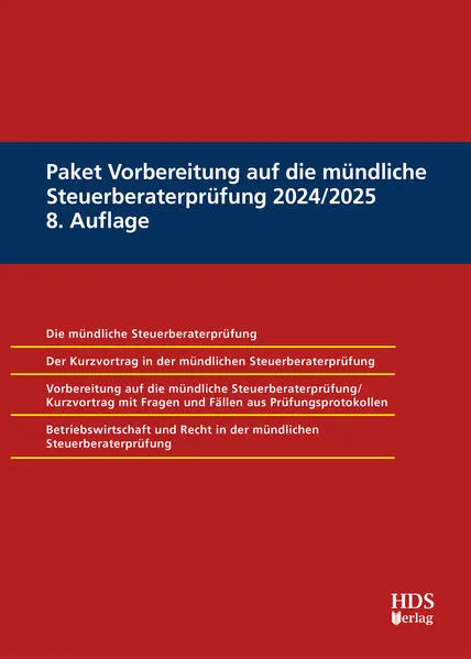 Paket Vorbereitung auf die mündliche Steuerberaterprüfung 2024/2025