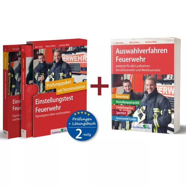Cover: Sparpaket – Einstellungstest + Auswahlverfahren Feuerwehr