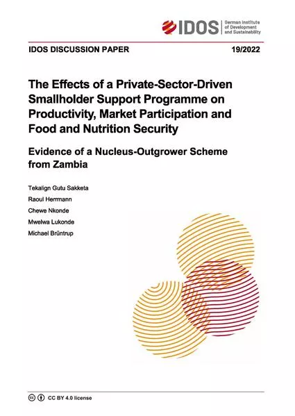 Cover: The effects of a private-sector driven smallholder support programme on productivity, market participation and food and nutrition security