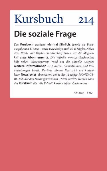 Cover: Kursbuch 214