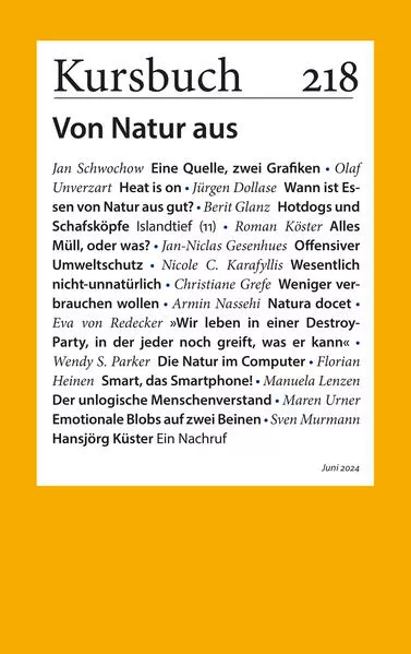 Cover: Kursbuch 218