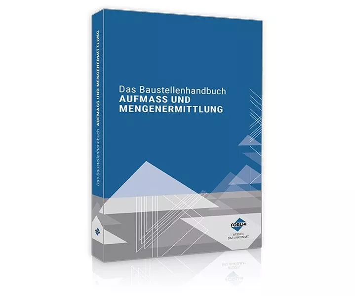 Cover: Das Baustellenhandbuch Aufmaß und Mengenermittlung-Print-Ausgabe
