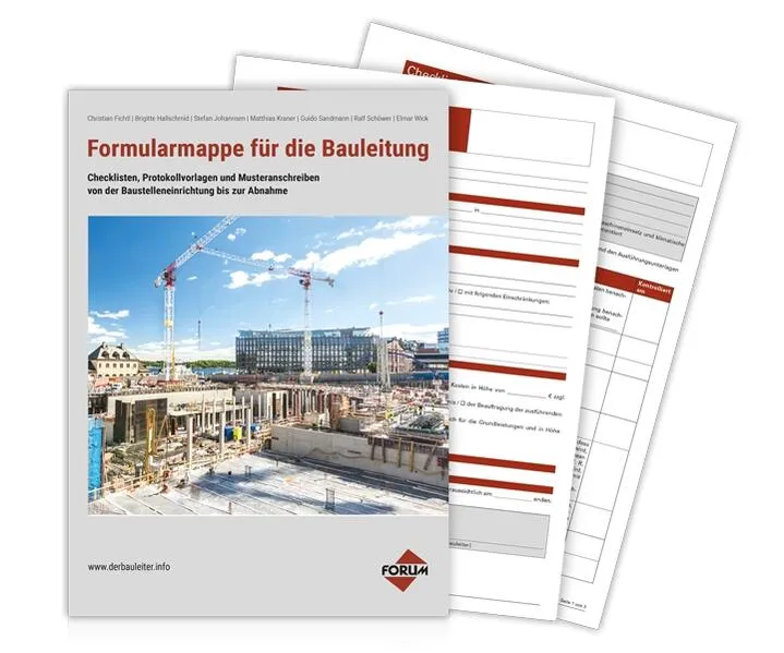 Cover: Formularmappe für die Bauleitung