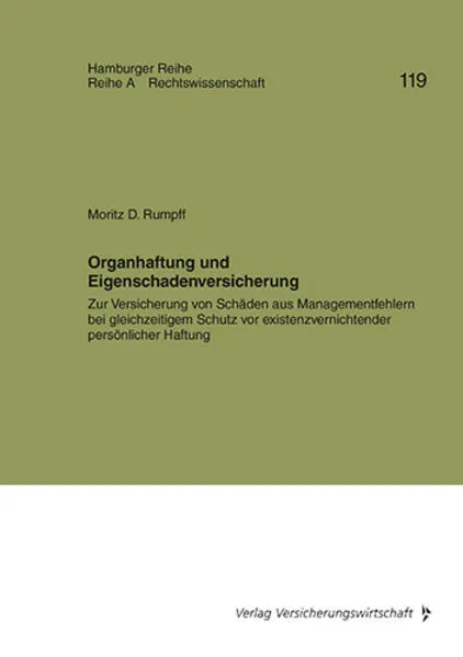 Cover: Organhaftung und Eigenschadenversicherung