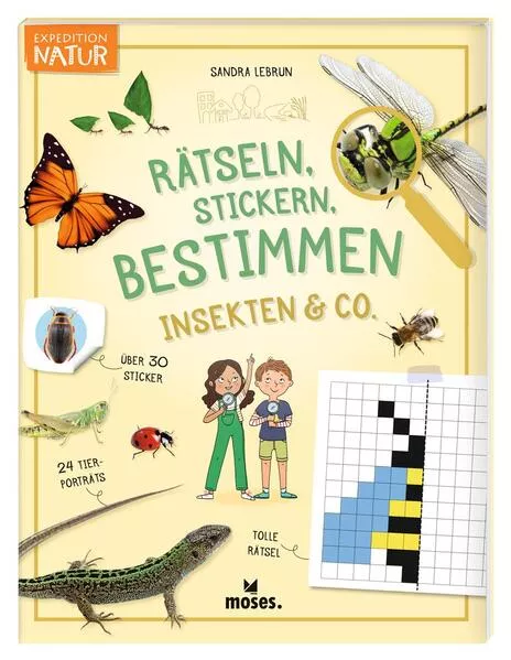 Cover: Expedition Natur Rätseln, Stickern, Bestimmen - Insekten & Co.