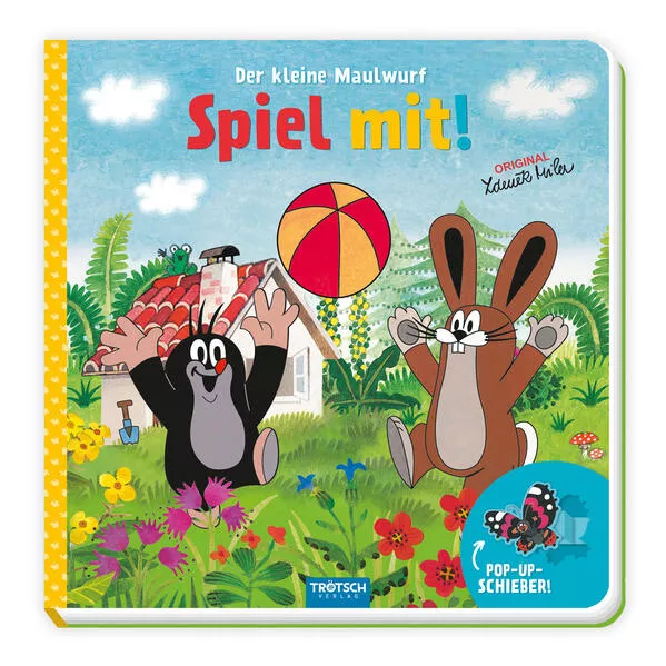 Cover: Trötsch Der kleine Maulwurf Spiel mit Pappenbuch mit Pop-up-Schiebern