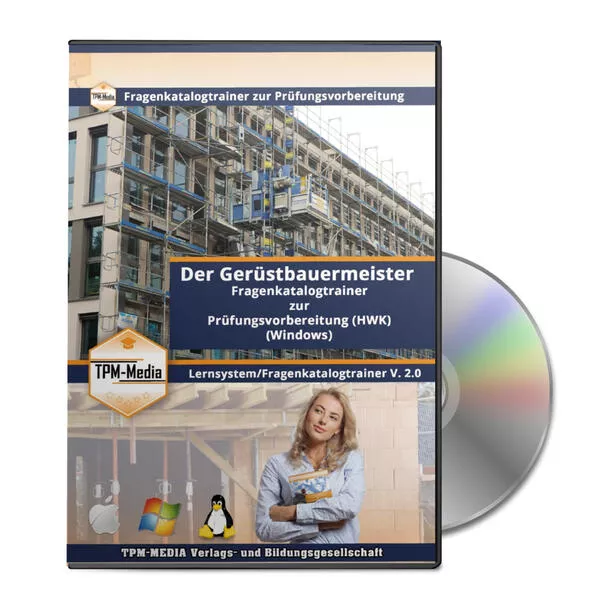 Gerüstbauermeister (m/w/d) Lerntrainer mit über 3300 Lern-/Prüfungsfragen