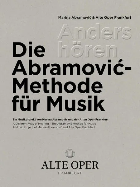 Cover: Anders hören – Die Abramovic-Methode für Musik