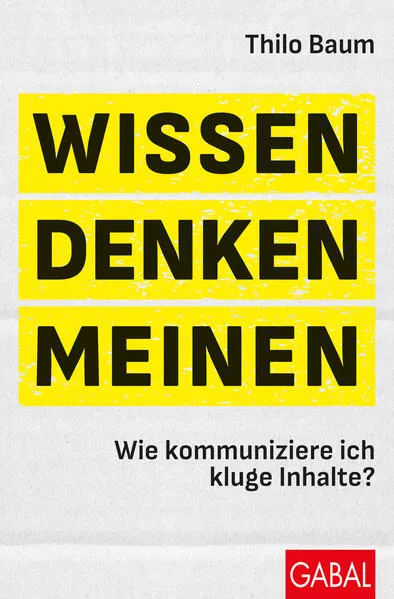 Cover: Wissen, denken, meinen