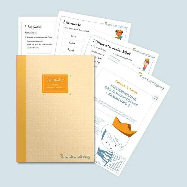Cover: Grundschule - Deutsch, 2. Klasse: Wiederholung des Jahresstoffs - Teil 3