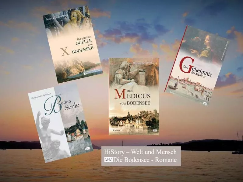 Cover: Die Bodensee Romane, 4 Bände: Der Medicus vom Bodensee - BodenSeele - Das Geheimnis des Medicus - X- Die geheime Quelle vom Bodensee