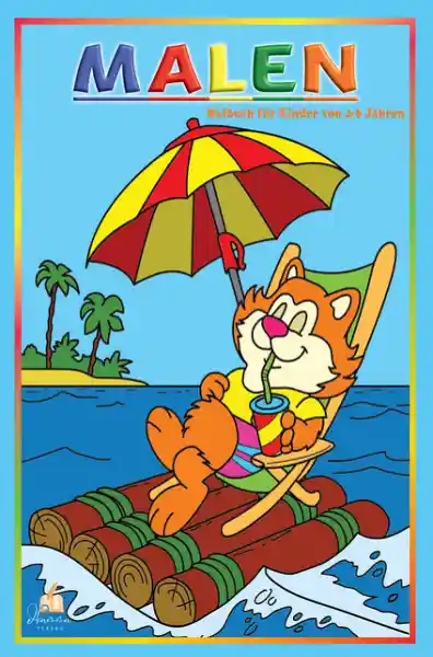 Malen – Malbuch für Kinder von 4–6 Jahren mit 50 lustigen Ausmalbildern