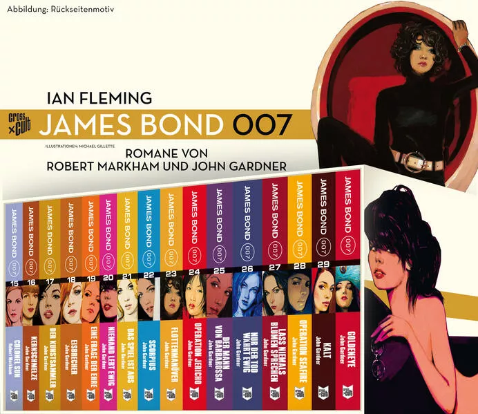 Cover: James Bond Gesamtbox 2: Schuber gefüllt mit den Bänden 15-29 plus dem Filmroman Goldeneye