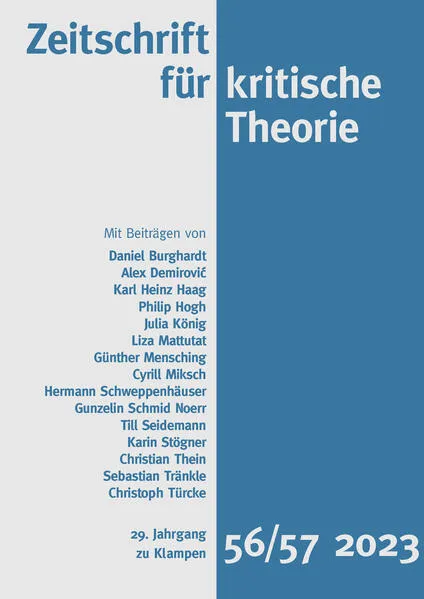 Cover: Zeitschrift für kritische Theorie / Zeitschrift für kritische Theorie, Heft 56/57