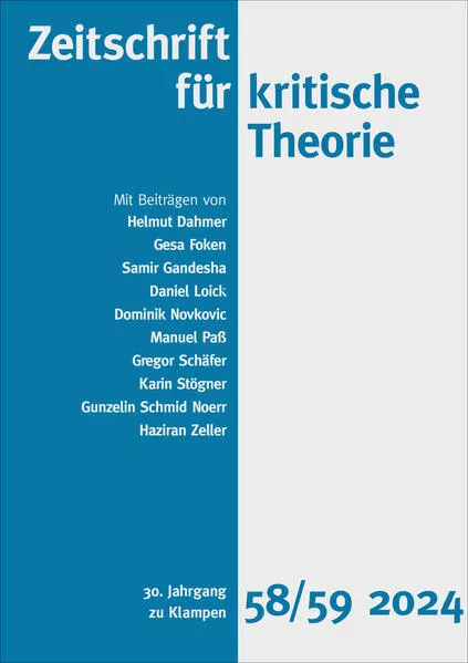 Zeitschrift für kritische Theorie, Heft 58/59