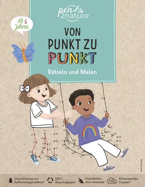 Cover: Von Punkt zu Punkt Rätseln und Malen | Vielfältige Rätsel für alle Kinder ab 6 Jahren