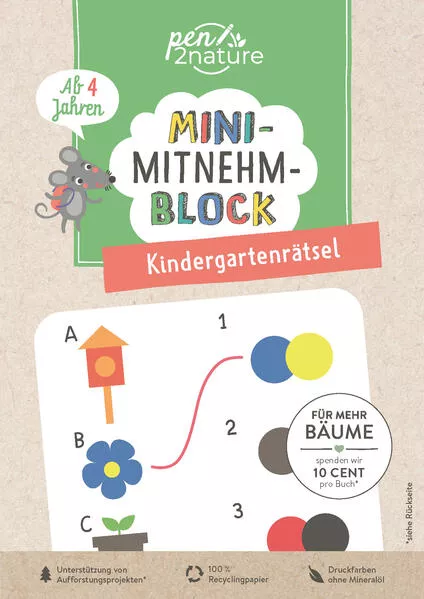 Cover: Mini-Mitnehm-Block Kindergartenrätsel