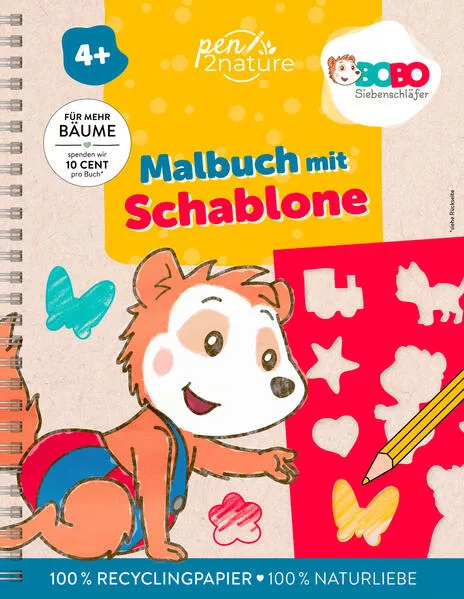 Bobo Siebenschläfer Malbuch mit Schablone. Zeichnen und Malen für Kinder ab 4 Jahren