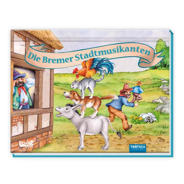 Cover: Trötsch Märchenbuch Pop-up-Buch Die Bremer Stadtmusikanten