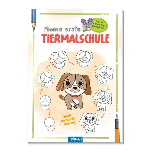 Cover: Trötsch Malbuch Meine erste Tiermalschule Hund