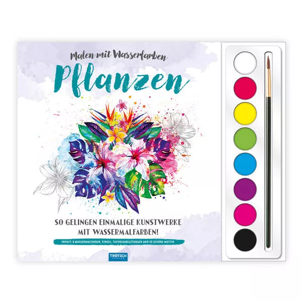 Cover: Trötsch Malen mit Wasserfarben Pflanzen