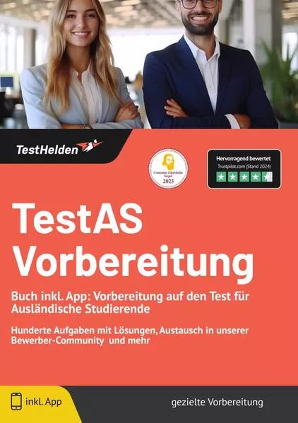 TestAS Vorbereitung - Buch inkl. App: Vorbereitung auf den Test für Ausländische Studierende: Hunderte Aufgaben mit Lösungen, Austausch in unserer Bewerber-Community und mehr