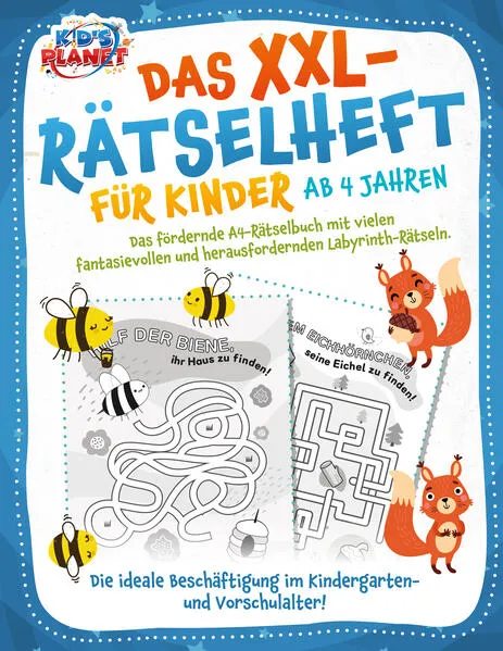 Das XXL-Rätselheft für Kinder ab 4 Jahren: Das fördernde A4-Rätselbuch mit fantasievollen und herausfordernden Labyrinth-Rätseln. Die ideale Beschäftigung im Kindergarten- und Vorschulalter!</a>