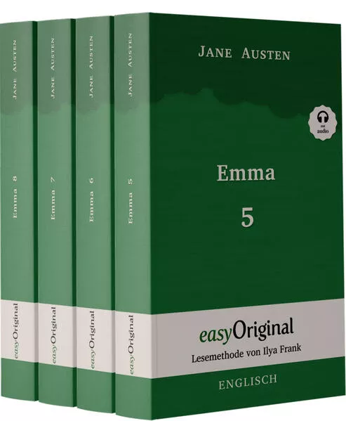 Cover: Emma - Teile 5-8 (Buch + Audio-Online) - Lesemethode von Ilya Frank - Zweisprachige Ausgabe Englisch-Deutsch