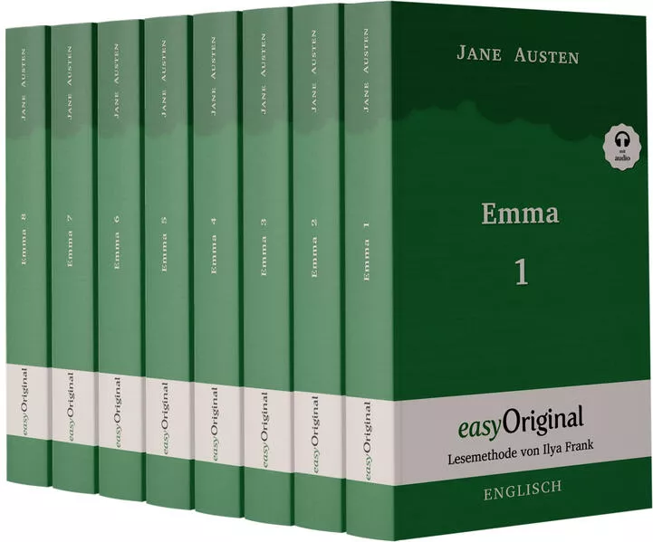 Emma - Teile 1-8 (Buch + Audio-Online) - Lesemethode von Ilya Frank - Zweisprachige Ausgabe Englisch-Deutsch