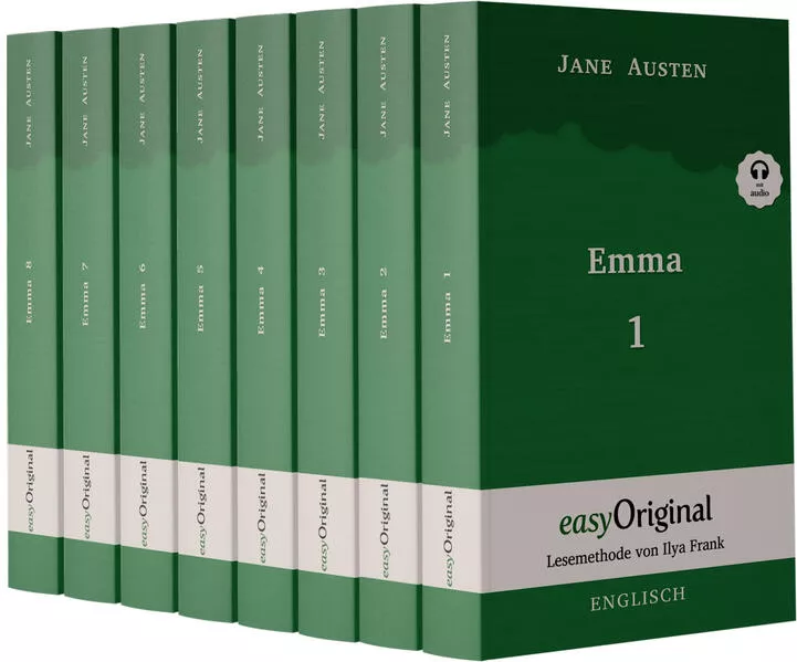 Cover: Emma - Teile 1-8 (Buch + 8 MP3 Audio-CDs) - Lesemethode von Ilya Frank - Zweisprachige Ausgabe Englisch-Deutsch