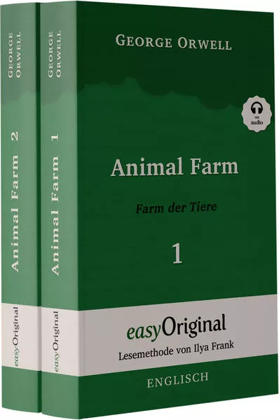 Cover: Animal Farm / Farm der Tiere - 2 Teile (Buch + 2 MP3 Audio-CD) - Lesemethode von Ilya Frank - Zweisprachige Ausgabe Englisch-Deutsch