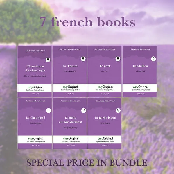 Cover: 7 french books (books + 7 audio-CDs) - Ilya Frank’s Reading Method