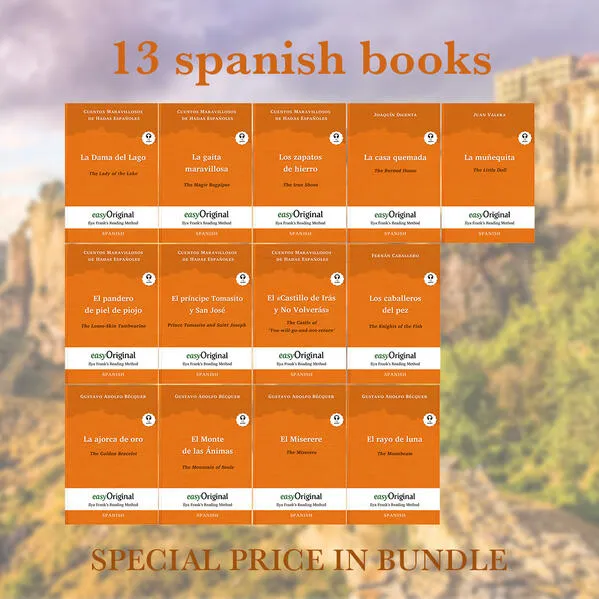 13 spanish books (books + 13 audio-CDs) - Ilya Frank’s Reading Method