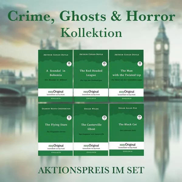 Cover: Crime, Ghosts & Horror Kollektion (Bücher + 6 Audio-CDs) - Lesemethode von Ilya Frank