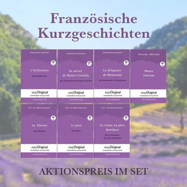 Cover: Französische Kurzgeschichten (Bücher + 7 Audio-CDs)