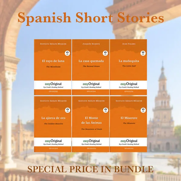 Cover: Spanish Short Stories (books + 6 audio-CDs) - Ilya Frank’s Reading Method