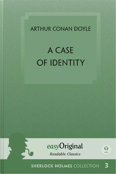 Cover: A Case of Identity (book + audio-CD) (Sherlock Holmes Collection) - Readable Classics - Unabridged english edition with improved readability (with Audio-Download Link)