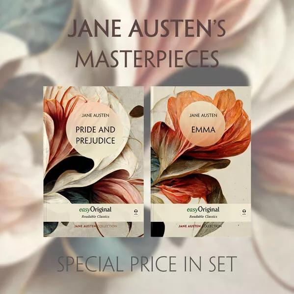 Cover: Jane Austen's Masterpieces (with 4 MP3 Audio-CDs) - Readable Classics - Unabridged english edition with improved readability