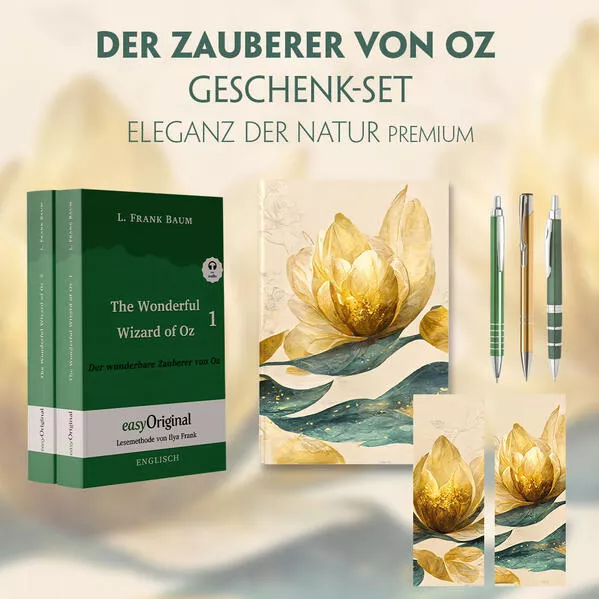 Cover: Der Zauberer von Oz Geschenkset - 2 Bücher (mit Audio-Online) + Eleganz der Natur Schreibset Premium