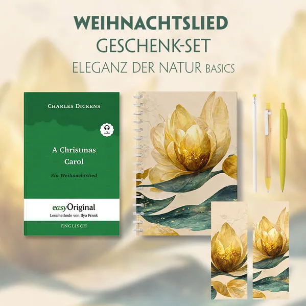 Cover: Ein Weihnachtslied Geschenkset (Softcover + Audio-Online) + Eleganz der Natur Schreibset Basics