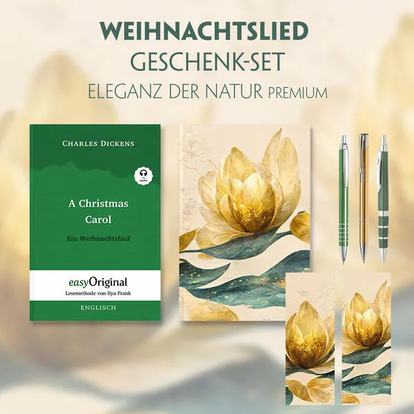 Cover: Ein Weihnachtslied Geschenkset (Hardcover + Audio-Online) + Eleganz der Natur Schreibset Premium