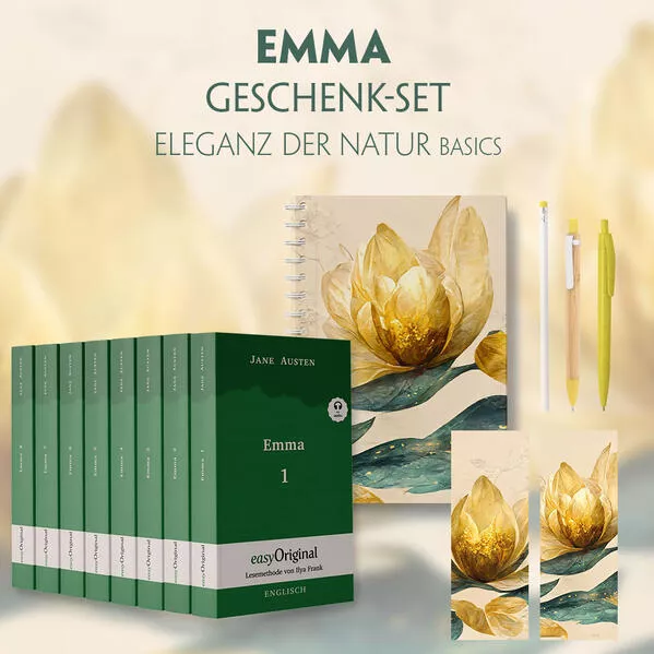 Emma Geschenkset - 8 Bücher (Softcover + Audio-Online) + Eleganz der Natur Schreibset Basics</a>