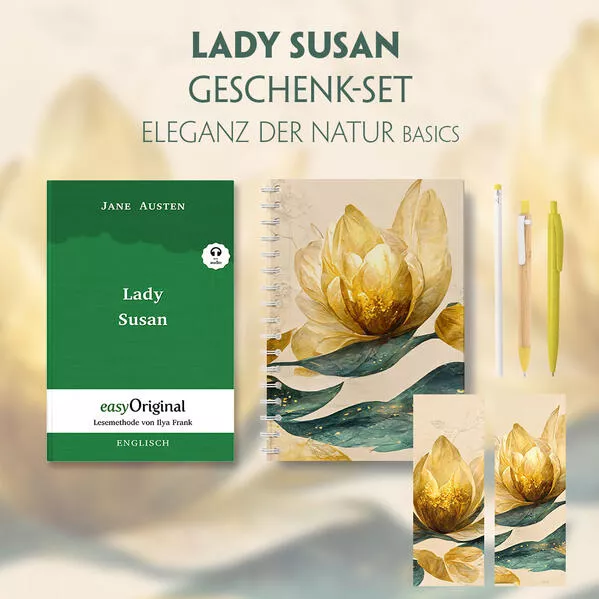 Cover: Lady Susan Geschenkset (Softcover + Audio-Online) + Eleganz der Natur Schreibset Basics