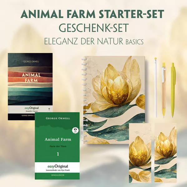 Cover: Animal Farm Starter-Paket Geschenkset 2 Bücher (mit Audio-Online) + Eleganz der Natur Schreibset Basics