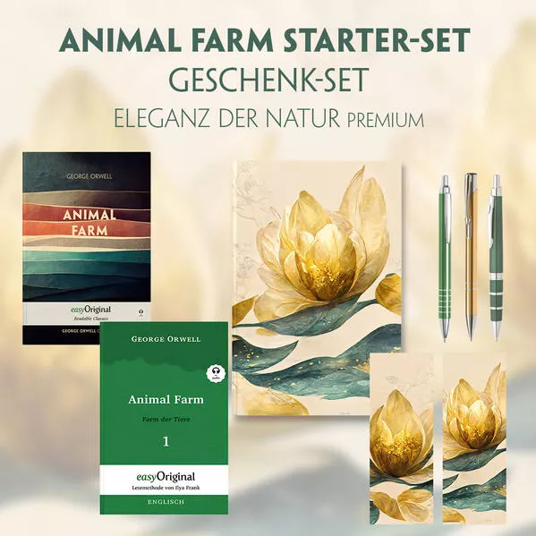 Cover: Animal Farm Starter-Paket Geschenkset 2 Bücher (mit Audio-Online) + Eleganz der Natur Schreibset Premium